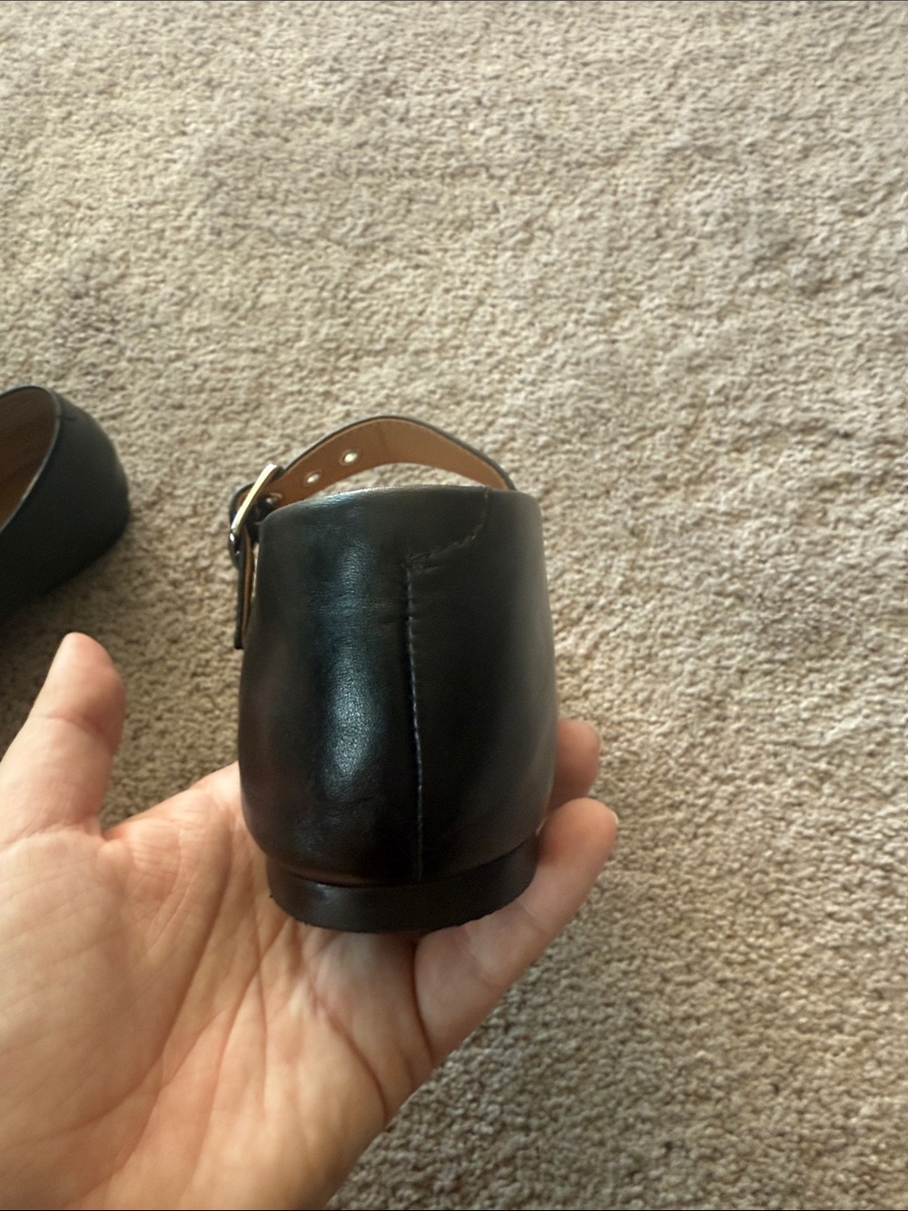 Madewell Black Grommet Mary Jane Flats - Size 7 - Picture 6 of 8